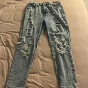 Refuge Denim Distressed Boyfriend Jeans. Half Price & Never Worm